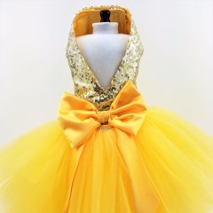 Golden Ombre Sequined Harness Dress